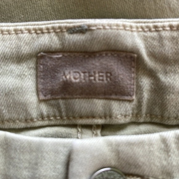 Mother High Waisted Hi Rise Looker Ankle Fray Denim Jeans Size 28 in Army Green - Picture 8 of 15